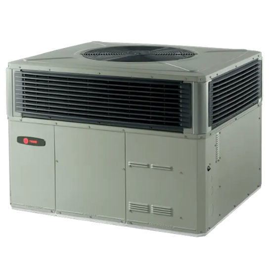Hybrid air conditioning unit designed for energy efficiency, featuring a compact outdoor compressor and modern design, suitable for environmentally friendly cooling solutions.