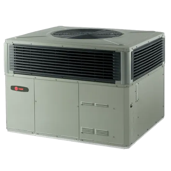 Trane AC unit for AC installation services. HVAC system with fan, vents, and access panels. Air conditioning solutions in Oviedo, FL for homes.