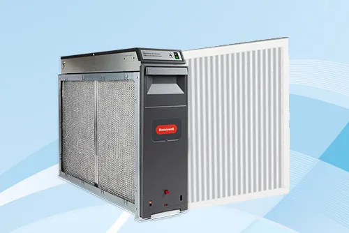 Honeywell Air Cleaning System with a filter, providing whole-house air purification. Air cleaner for homes in Oviedo, FL.