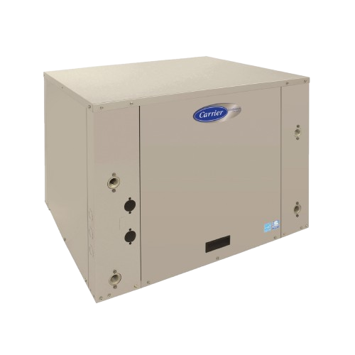 Carrier heat pump unit designed for high-efficiency heating and cooling, emphasizing reliable performance and energy savings for residential HVAC systems.