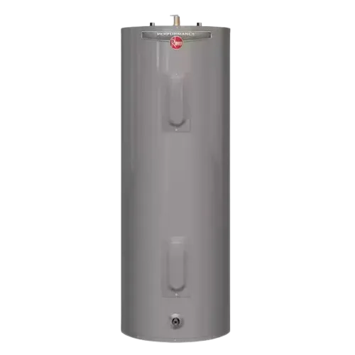 New Rheem Performance water heater for installation. Residential hot water tank for replacement in Oviedo, FL.