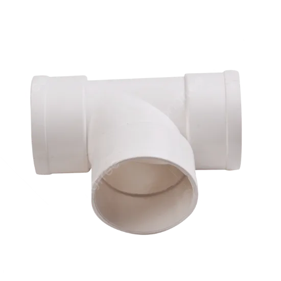 White PVC T-fitting used in plumbing systems. Emergency Plumbing component for water or drain lines. Oviedo, FL plumbing solutions.