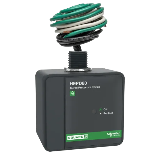 HEP80 surge protective device with wires. Emergency Electrician service in Oviedo, FL for surge protection and electrical safety.