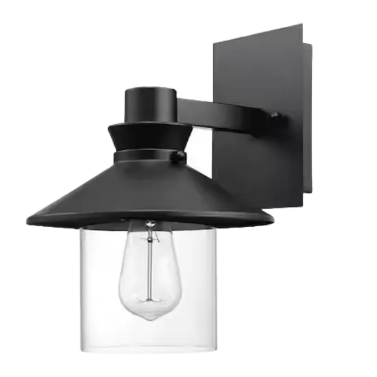 Black indoor lighting installation fixture with clear glass shade. Ideal for adding style to your home's interior in Oviedo, FL.