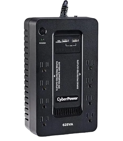 Effective Whole Home Surge Protection: CyberPower 625VA UPS, ensuring battery-supported and surge-protected outlets for your electronics.