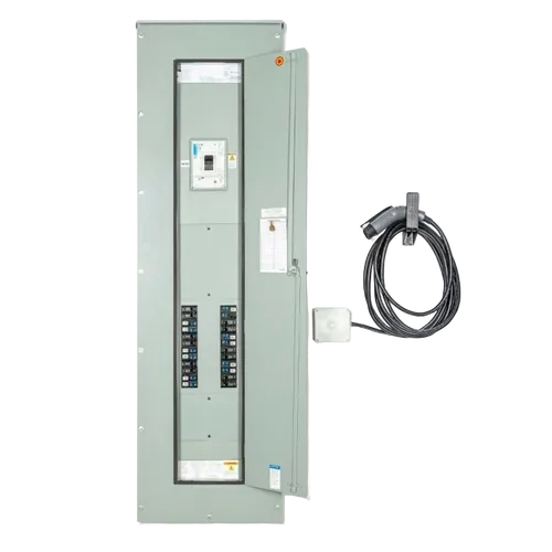 EV Charger panel alongside the charging cable, illustrating electrical infrastructure for electric vehicle charging solutions in Oviedo, FL