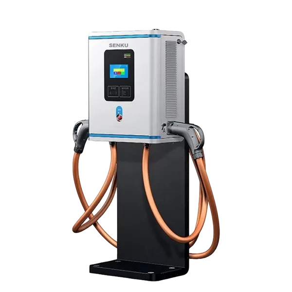 Senku EV Charger station designed for public charging, providing efficient power for electric vehicles, shown in Oviedo, FL.
