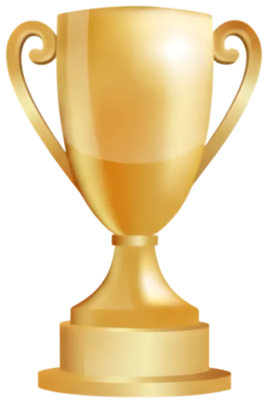 Golden trophy for Award Section recognition. Symbolizing success and achievement, this trophy represents excellence in Oviedo, FL.
