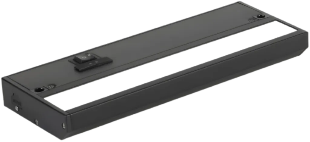 Sleek black indoor lighting fixture, perfect for under-cabinet indoor lighting installation. Ideal for modern kitchens in Oviedo, FL.