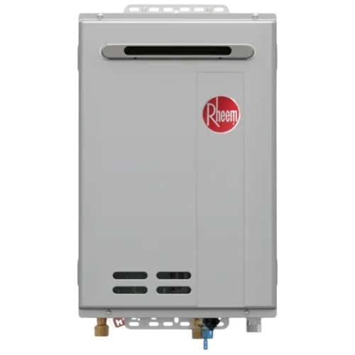 Rheem tankless water heater for efficient hot water solutions. Expert water heater repair in Orlando and Oviedo, FL for reliable service.