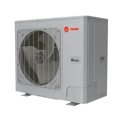 Trane Heating System: A high-efficiency Trane heat pump unit, providing reliable climate control for homes in Oviedo, FL. HVAC heating solution.
