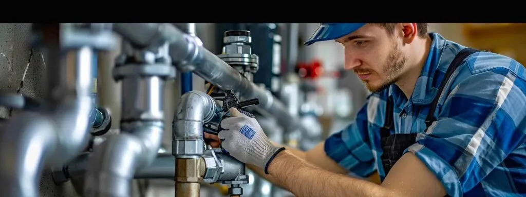 plumber working in a home
