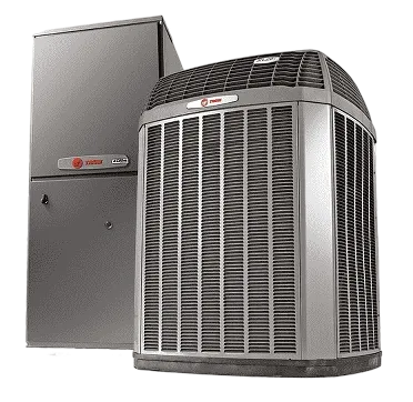 Trane HVAC system including a central air condenser and indoor furnace unit for climate control comfort in Oviedo, FL homes